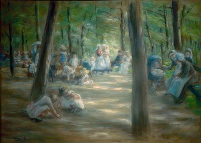 Speeltuin in de Berlijnse Tiergarten door Max Liebermann